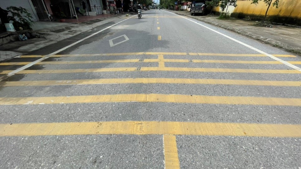 Installed Rumble stripes