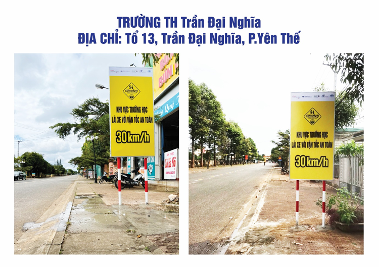 Public Awareness Campaign Installation of the vertical billboards on speed reduction