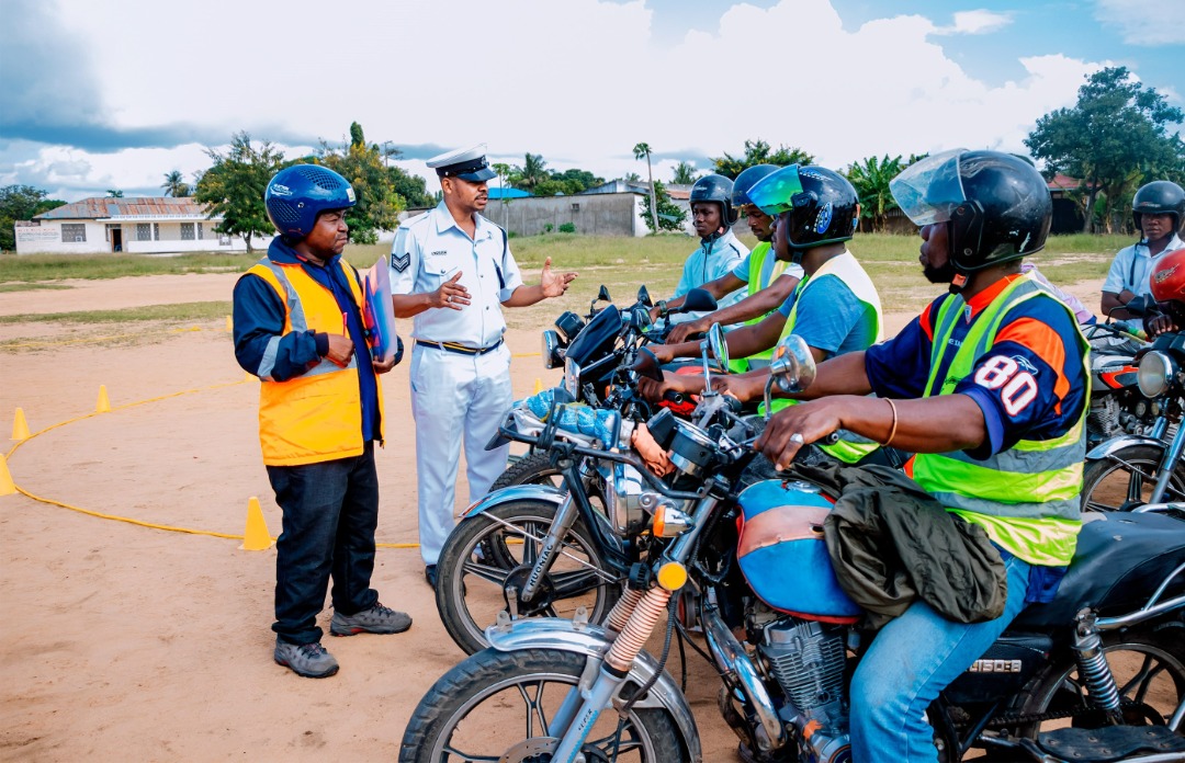 Practical motorcycle training of boda-boda drivers