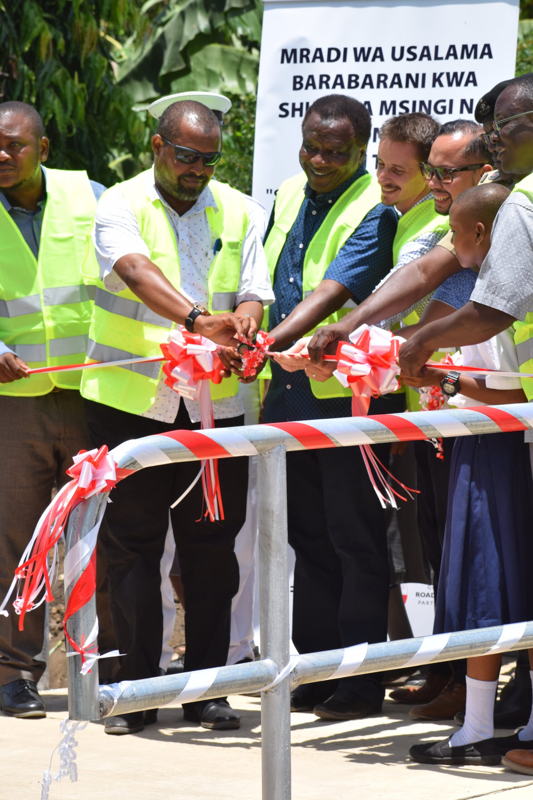 Ribbon cutting with the Honorable Mayor of Tanga