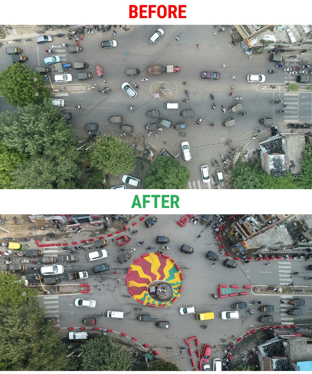 Safety and traffic improved after the tactical urbanism