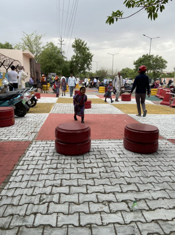 Students enjoy the newly created space