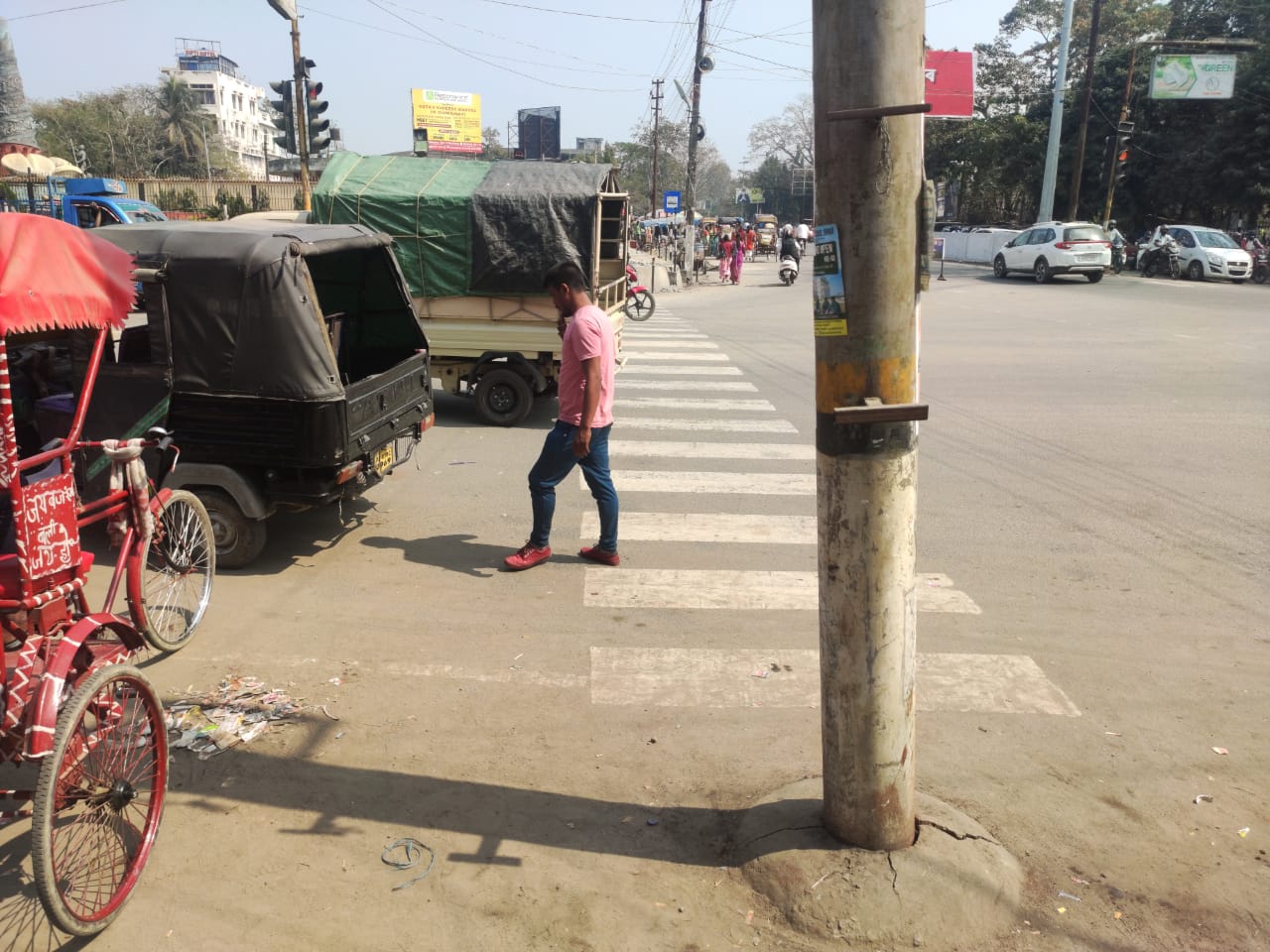Unsafe crossing before improvements