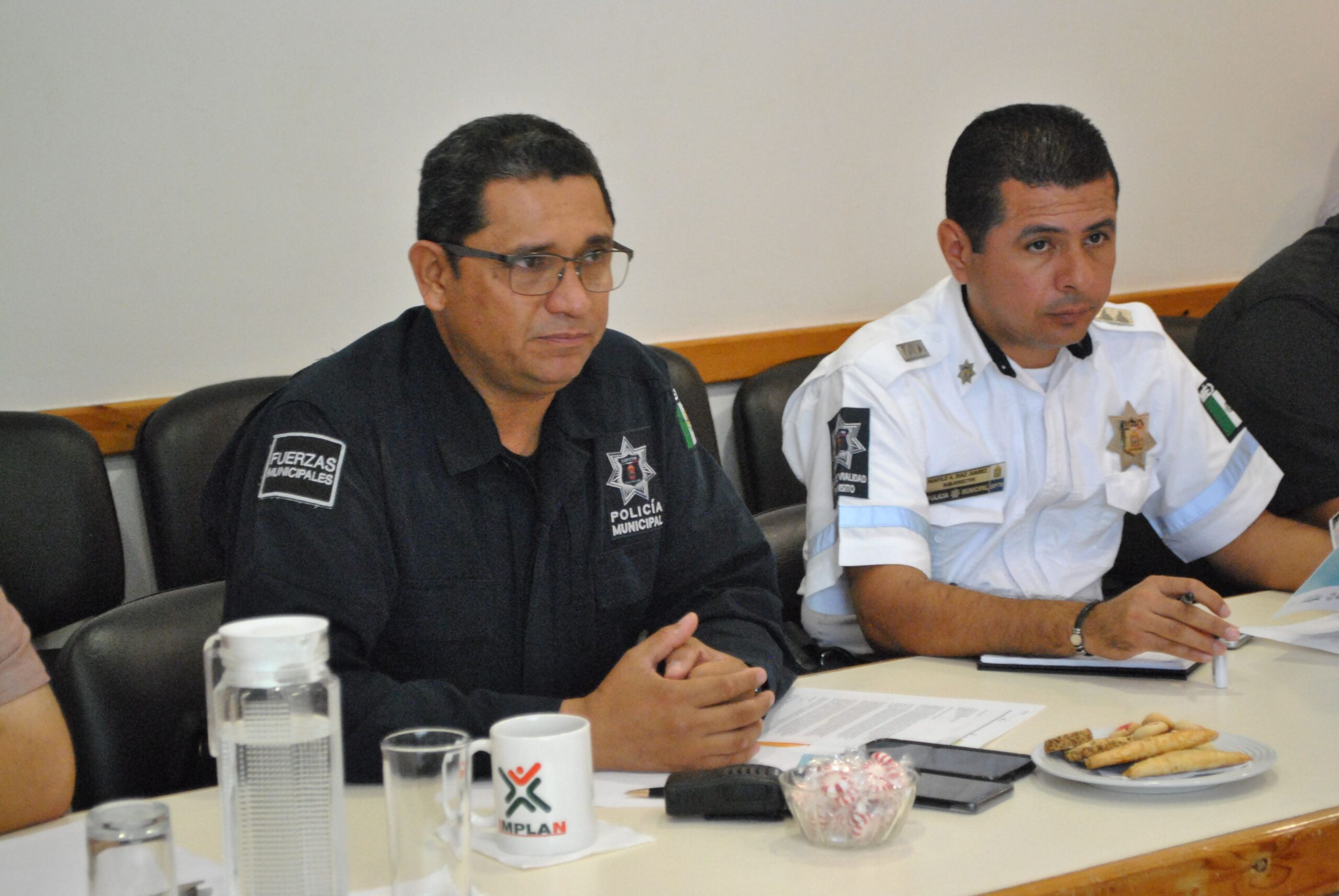 Meeting with local officials to discuss project implementation